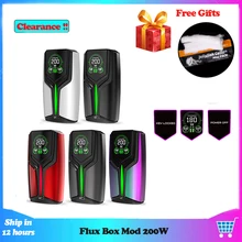 Флюс бокс мод 200 Вт Vape комплект Двойной 18650 батарея с OLED цветной экран дисплей электронная сигарета наборы для электронной сигареты RDA RTA Tank