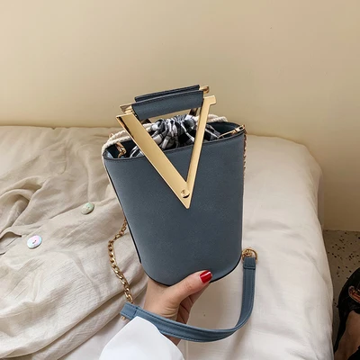 Blue TOYOOSKY женская сумка на плечо из нубука, Женская винтажная сумка через плечо для женщин, сумка-мешок, дизайнерская сумка на цепочке - Цвет: Blue