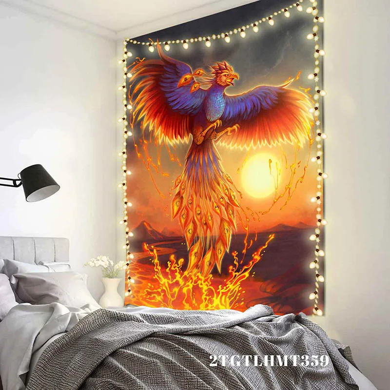 Phoenix tapestry wall sheet wand tapijt large blanket tapisserie mural 3d carpet | Дом и сад