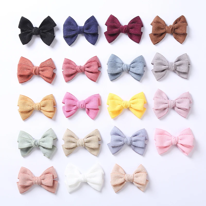 

19pcs/Lot Baby Girls Hair Clip For Children Hair Bow Corduroy Hair Accessories Kids Hairpins Infant Newborn Barettes Wholesale