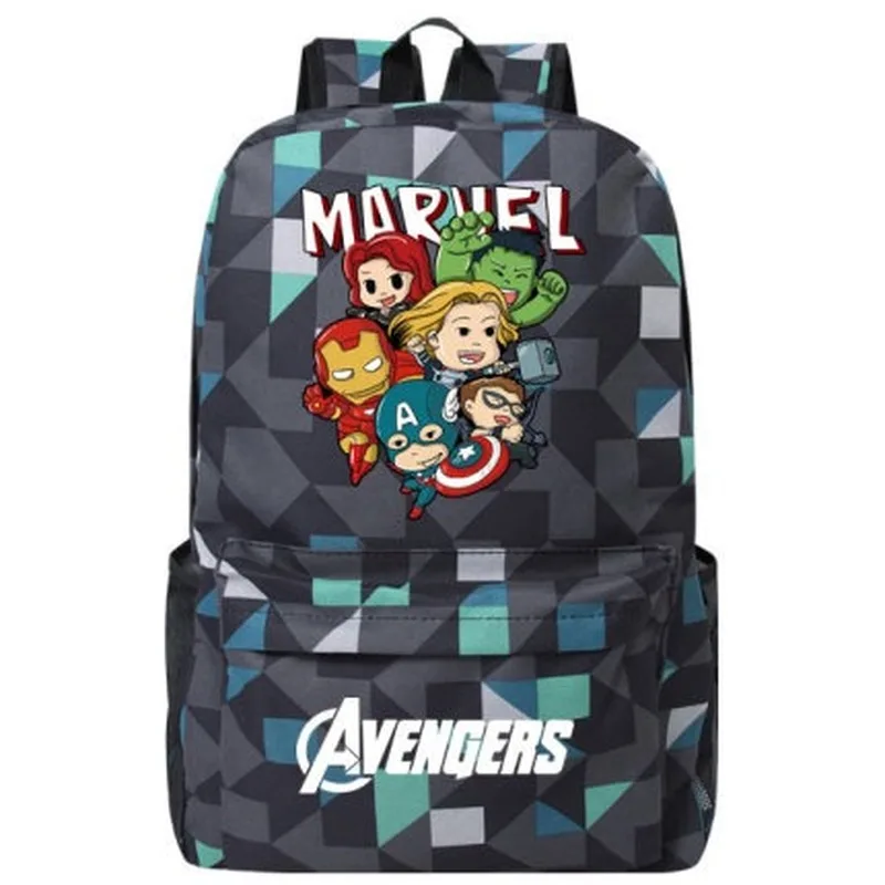 Рюкзак с надписью Marvel школьный рюкзак супер героями для учеников мальчиков и