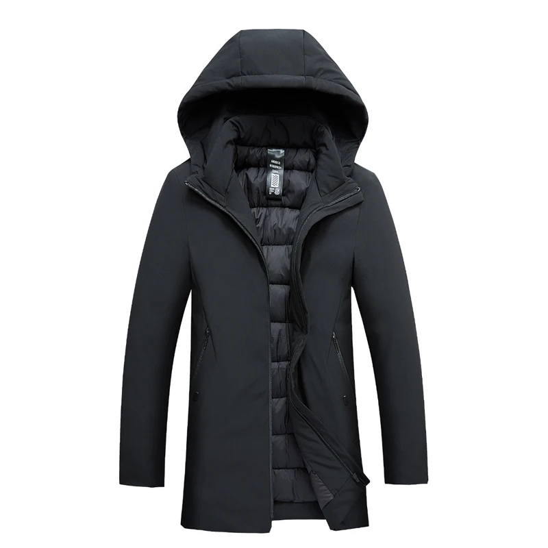 

Men's Warm Puffer Jacket Thicken Padded Winter Coat with Detachable Hood