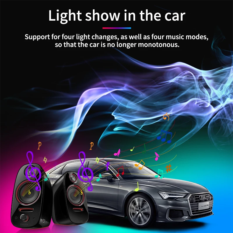 Для Audi A3 8P 8V A4 B5 B6 B7 B8 A5 A6 C5 C6 C7 Q5 Q7 аксессуары интерьера автомобиля светильник RGB светодиодный неоновый светильник Атмосфера лампы