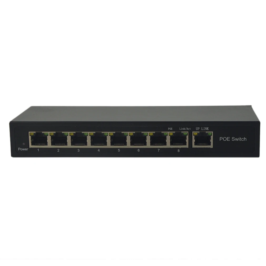 Новые BV Tech 100Mbps-SW800G 1+ 8 Порты и разъёмы 130W 57 вольт 802.3af коммутатор gigabit PoE