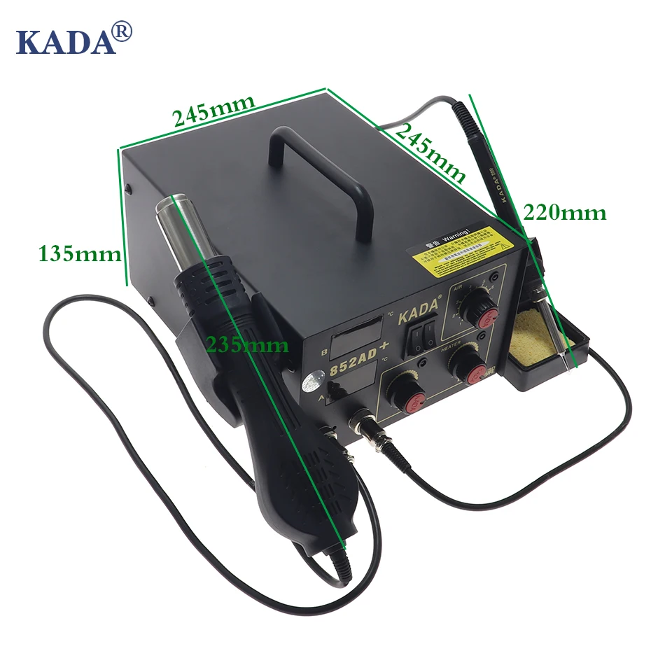 KADA 852AD 852D Многофункциональный цифровой дисплей пистолет горячего воздуха