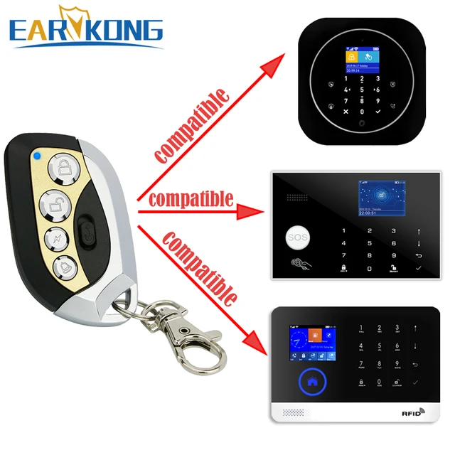 433MHz wireless remote controller metal material with Power Switch Protection new designed  for 433MHz home burglar alarm system 5