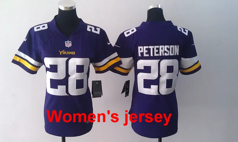 7 A+++ женские сшитые футболки Minnesota s ladies 5 Teddy Bridgewater 28 Adrian Peterson 84 Cordarrelle Patterson - Цвет: 7