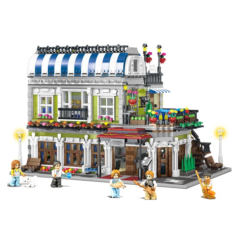 Новые 4 модели MOC Creator City Streetview серия модель строительные игрушки Рождественские