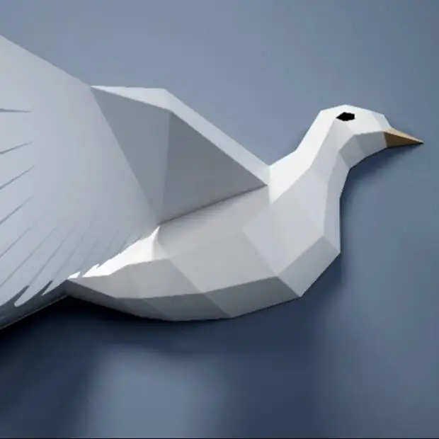3D Paper Model Peace Dove 26cm Papercraft Home Decor Wall Decoration Puzzles Educational DIY Kids Toys Birthday Gift 3323