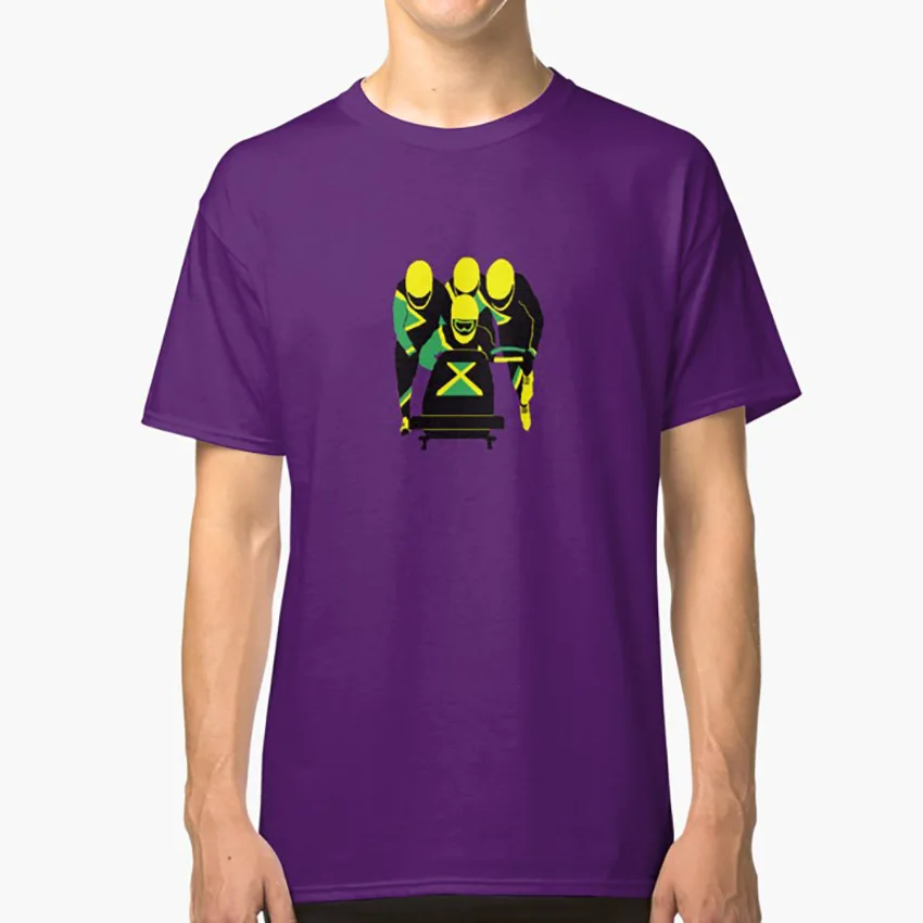 Ямайский Bobsled Team футболка ямайский bobsled team ямайский bobsleigh cool runnings calgary 1988 rasta rocket - Цвет: Фиолетовый