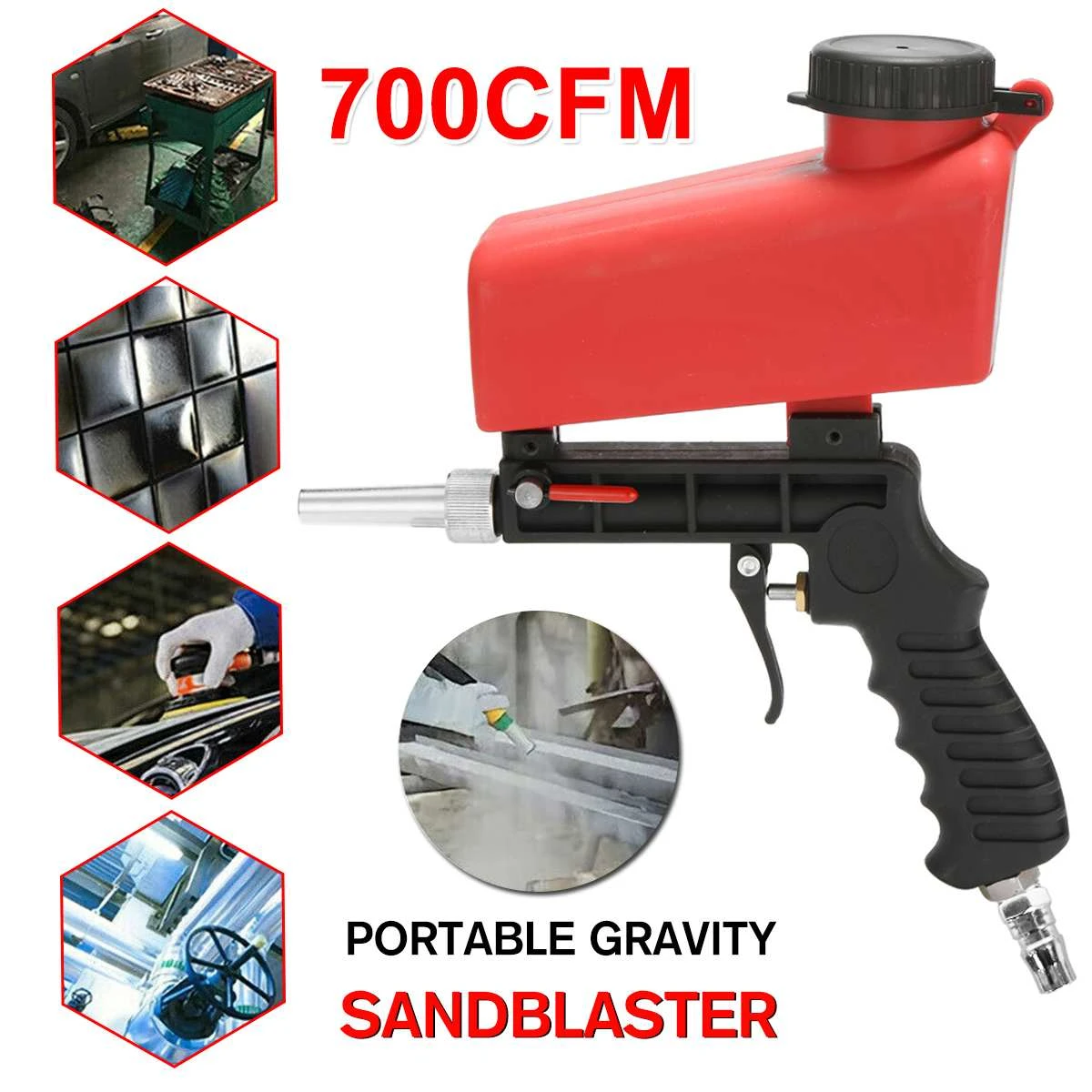 Details about 90psi Adjustment Handheld Pneumatic Air Speed Sandblasting Gun Sandblaster US Details about 90psi Adjustment Handheld Pneumatic Air Speed Sandblasting Gun Sandblaster US
