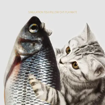 

Electric Simulation Fish Cat Mint Pet Toy Funny Vibrating Chargeable Jump Toy Catnip Fish Pet W3F1