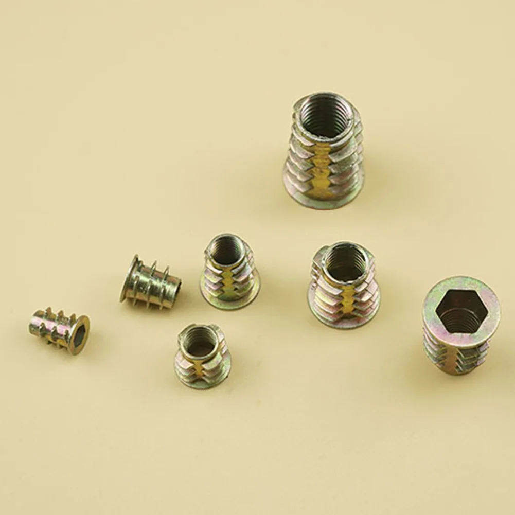 120pcs Screw M4 M5 M6 M8 M10 Home Zinc Alloy Rustproof Tool Portable Furniture Threaded Fastener Hardware Inserts Nut Kit
