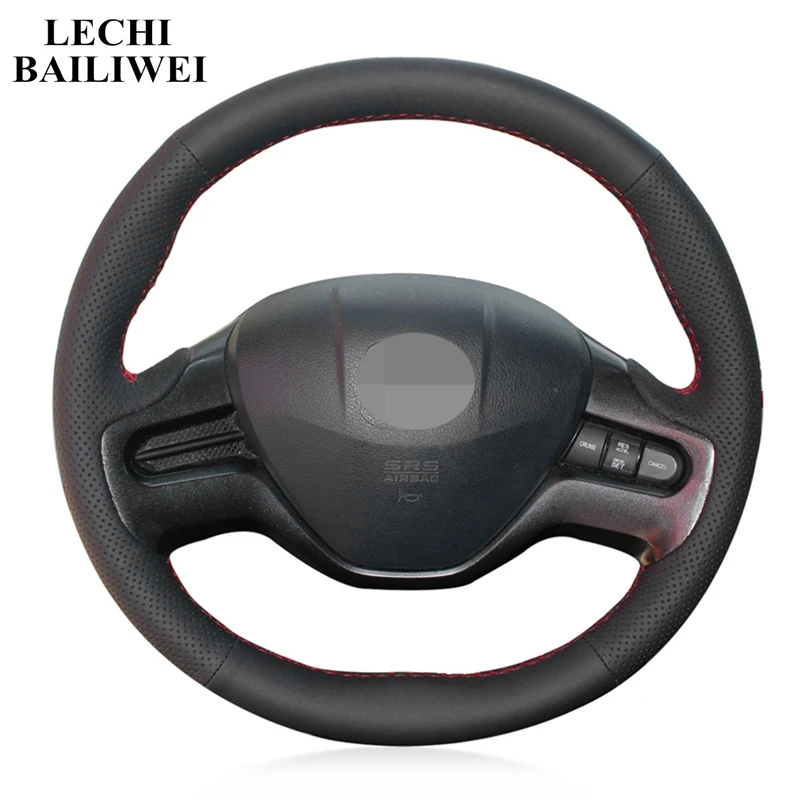 Оплетка рулевого колеса из искусственной кожи черные чехлы для Honda Civic 8 2006 2008 (2