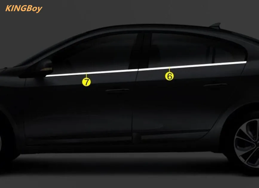 Высококачественная накладка на окна автомобиля из нержавеющей стали для Renault Fluence 2011- 4dr автомобильный Стайлинг Быстрая