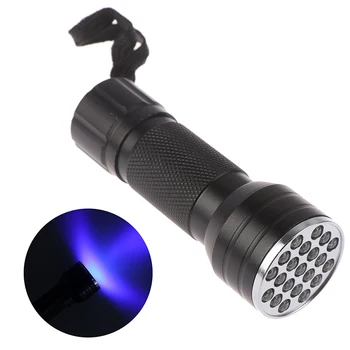 

1Pcs 21LED UV Light 395-400nm Led UV Flashlight Torch Light Lamp Safety UV Detection