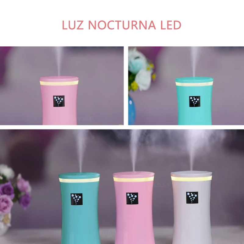 KBAYBO 230ML Mini Car Diffuser Ultrasonic Air Humidifier USB Diffusers Mist Maker with LED Lights Car Humidifier for Home Office