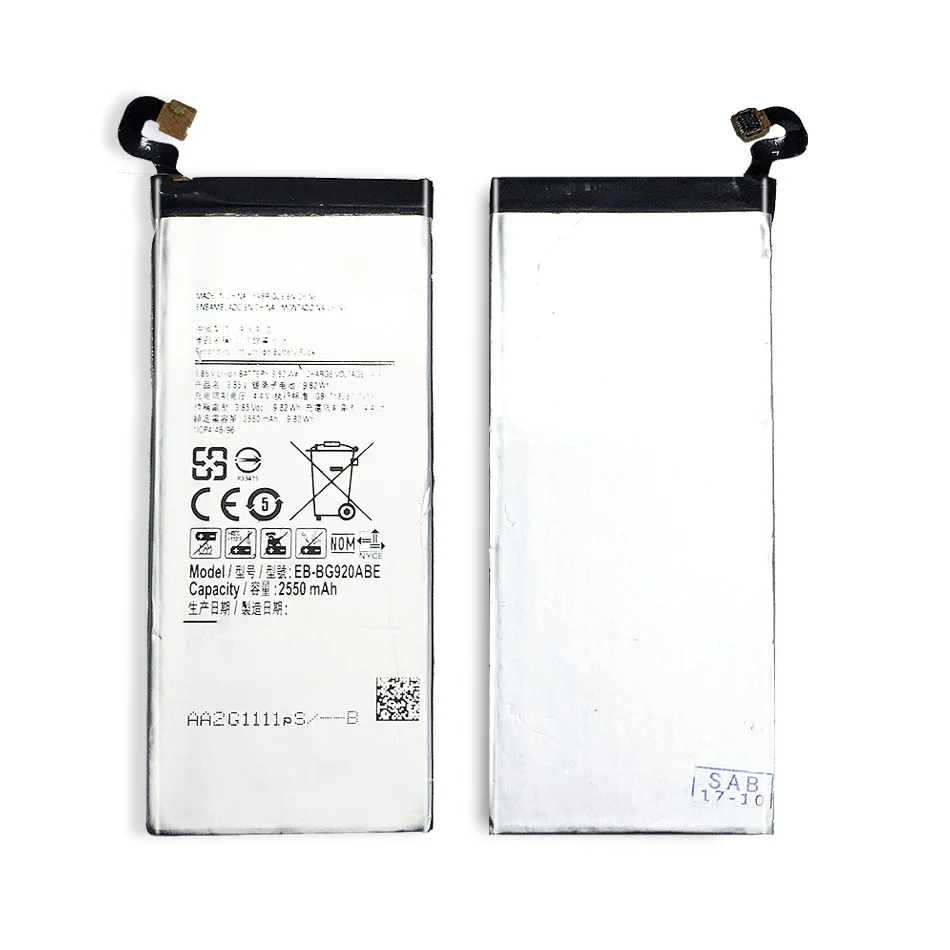 Батарея EB BG920ABE для Samsung Galaxy S6 SM G920 G920F G920i G920A G920V G9200 G9208 G9209 телефон
