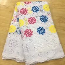 Швейцарская кружевная ткань хлопок Suisse сухие llllace ткани высокого качества ткань из Дубая швейцарская вуаль кружева в швейцарской 5 ярдов/партия