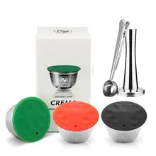 Cheap Reusable Coffee Capsule Dolci Gusto Stainless Steel Coffee & Milk Filter For Nescafe Dolce Gusto Capsula with Plastic Lid Tamper Cheap Reusable Coffee Capsule Dolci Gusto Stainless Steel Coffee & Milk Filter For Nescafe Dolce Gusto Capsula with Plastic Lid Tamper
