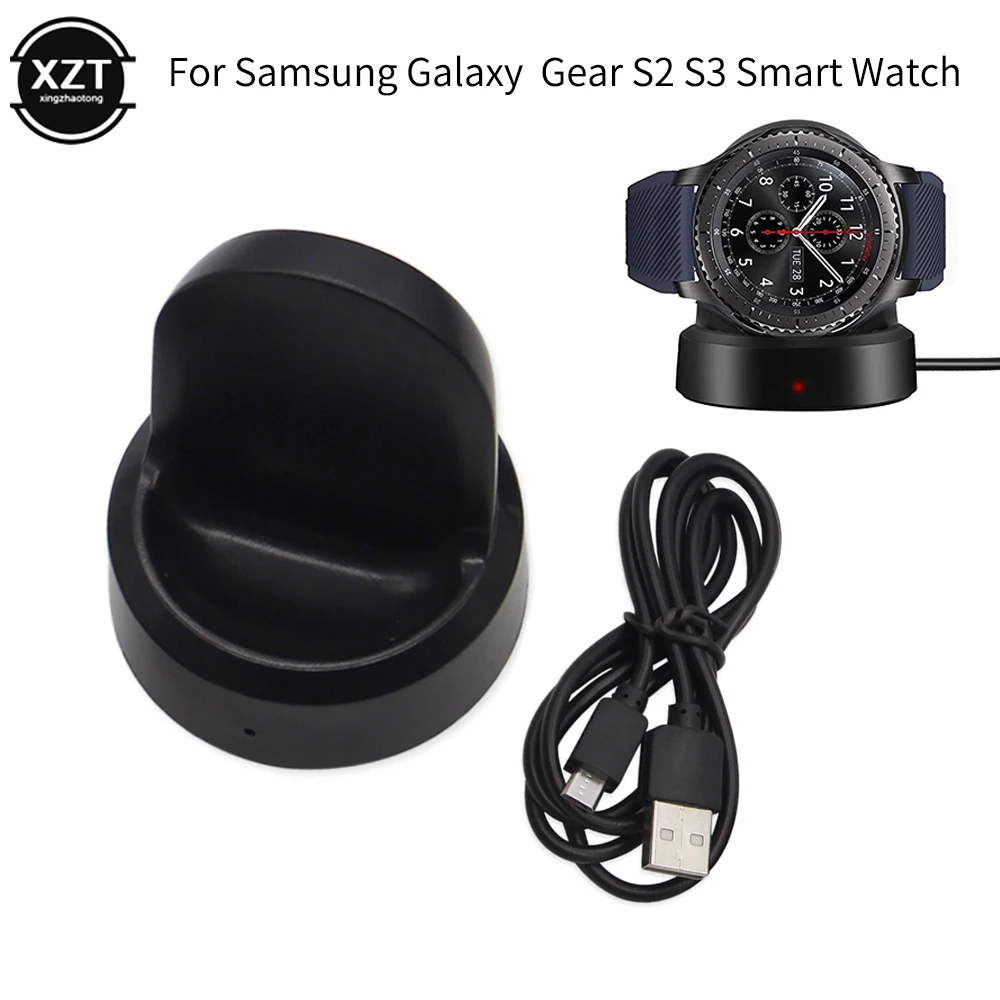 1PC Portable Wireless Fast Charger Base For Samsung Gear S3 Frontier S2 R732 R770 Watch Charging With USB Cable