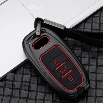 

Full Cover New Zinc alloy+Silica gel Smart Car Key Protection Case For Audi A6L A4L Q5 A3 A4 A7 A8 B6 B7 B8 C8 Q8 D5 2018 2019