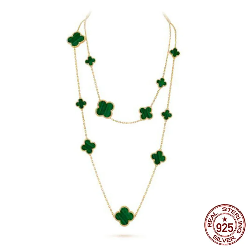 

S925 sterling silver necklace fashion style exquisite 16 flower four-leaf clover style to send lovers birthday gift 2019 new hot