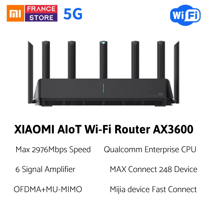 Новый Xiaomi AX3600 AIoT Роутер Wifi 6 5G 600Mb двухдиапазонный 2976Mbs гигабитная скорость Qualcomm A53