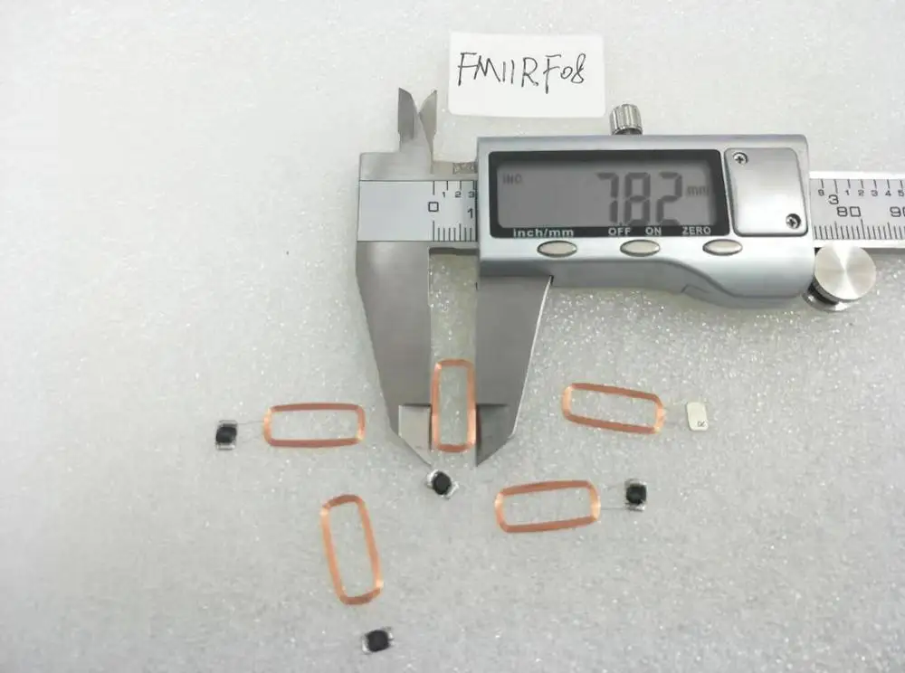 50 шт. 18*8 мм IEC/ISO 14443A IC core материал этикетки RFID катушки и S50 COB сварки 13,56 МГц F1108 чип и антенна