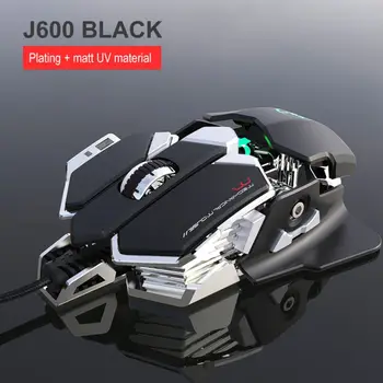 

Cool USB Gaming Mouse 6400DPI 9 Keys Programmable Macro Definition Colorful LED Ergonomic Wired Mice