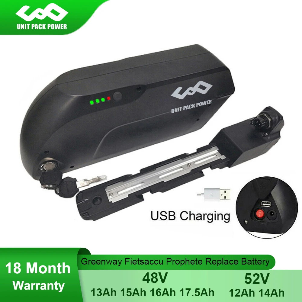 Electric Bicycle Battery 48v 17.5ah 15ah 13ah 52v 12ah 14ah For 1000w