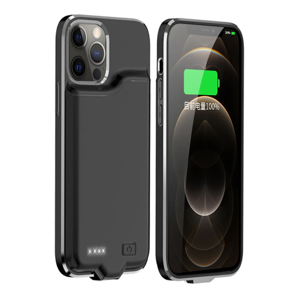 Тонкий чехол с внешним аккумулятором для iPhone 12 Pro Max Mini зарядным устройством чехлы