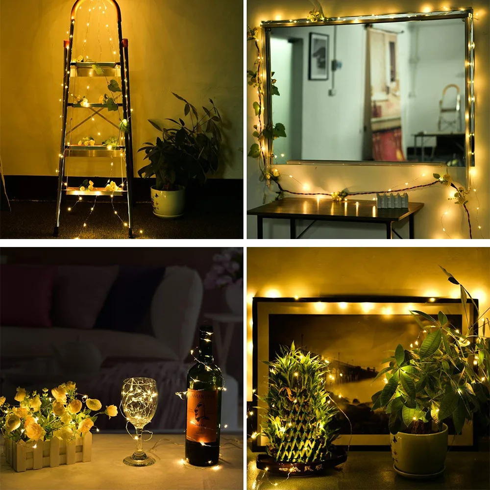 

3M String Fairy Light 30LEDs Wedding Copper Wire Lights Submersible Waterproof Base Lamp Christmas Decoration Hanging Lights