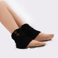 1 пара; Модные женские короткие вязаные гетры с пуговицами; сезон осень-зима; вязаные гетры; носки с манжетами; теплые гетры; гетры