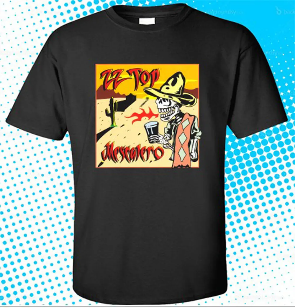 Новинка ZZ Top Mescalero Rock Band Legend Мужская Черная Футболка размер S до 3XL футболка модная |