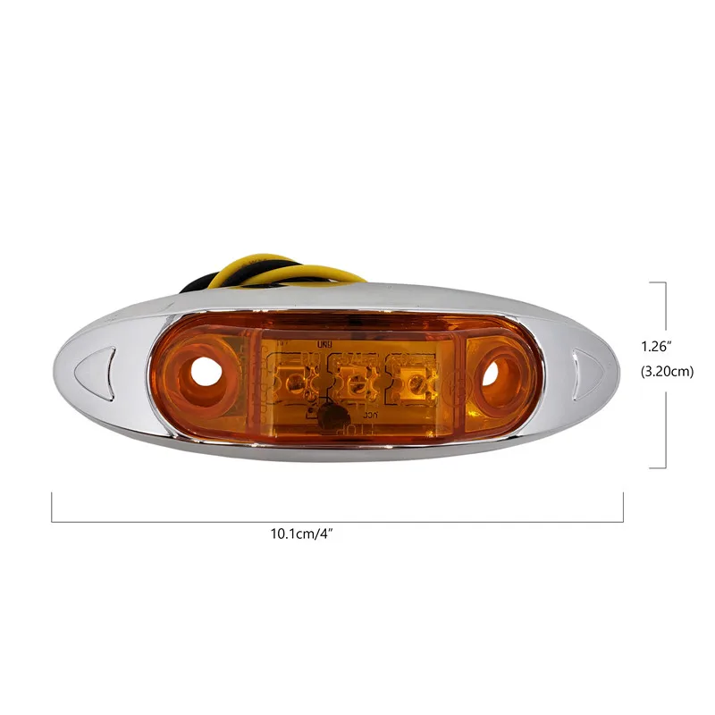 2 шт. 12 В 24 В Автомобильный Автоматический боковой габаритный светильник водонепроницаемый габаритный фонарь прицеп Грузовик Автобус автомобильный сигнальный светильник s 3 светодиодные, боковые, габаритные фонари