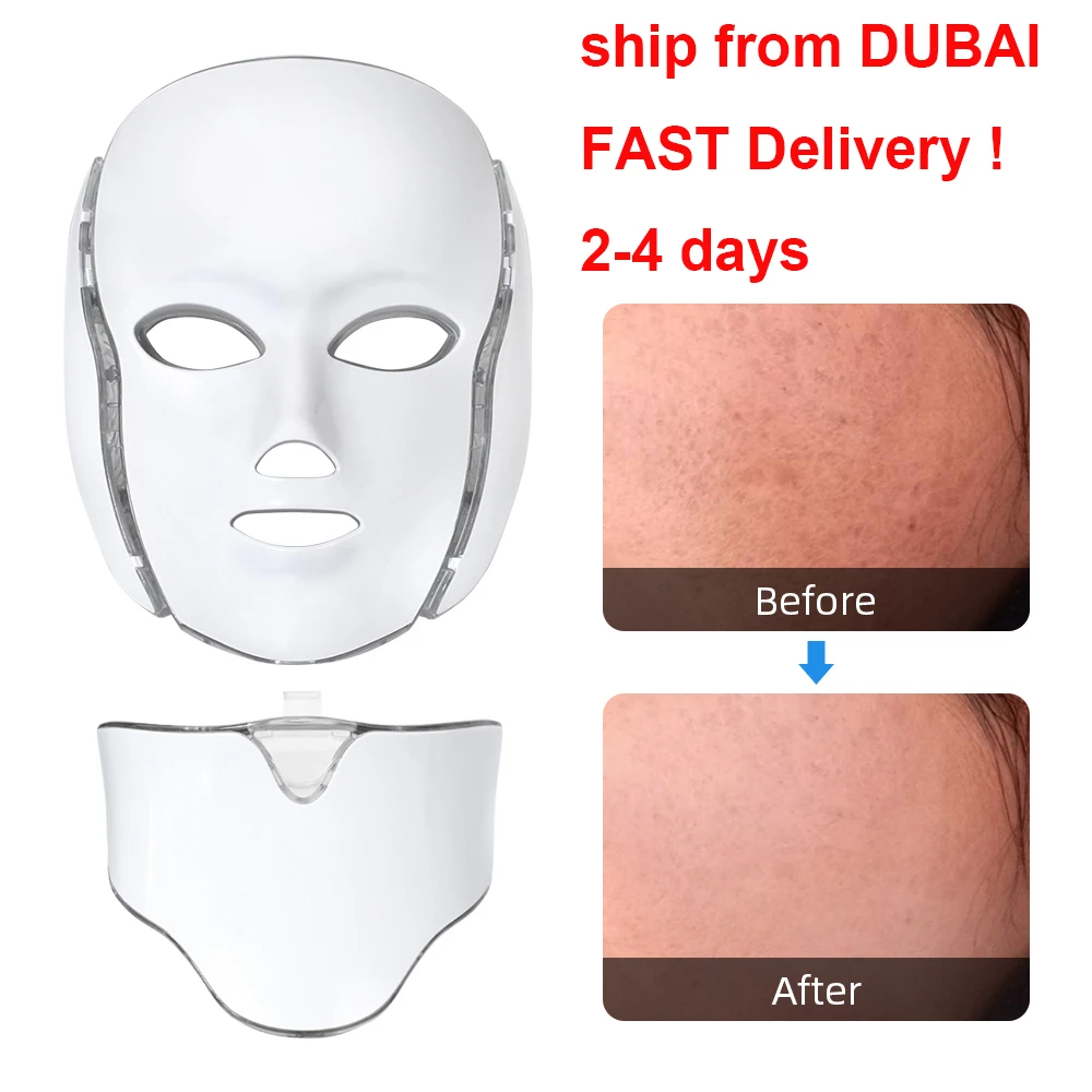 

7 Color LED Mask with Box Skin Care Rejuvenation Led Skin Treatment Free Shipping DHL ship from DUBAI