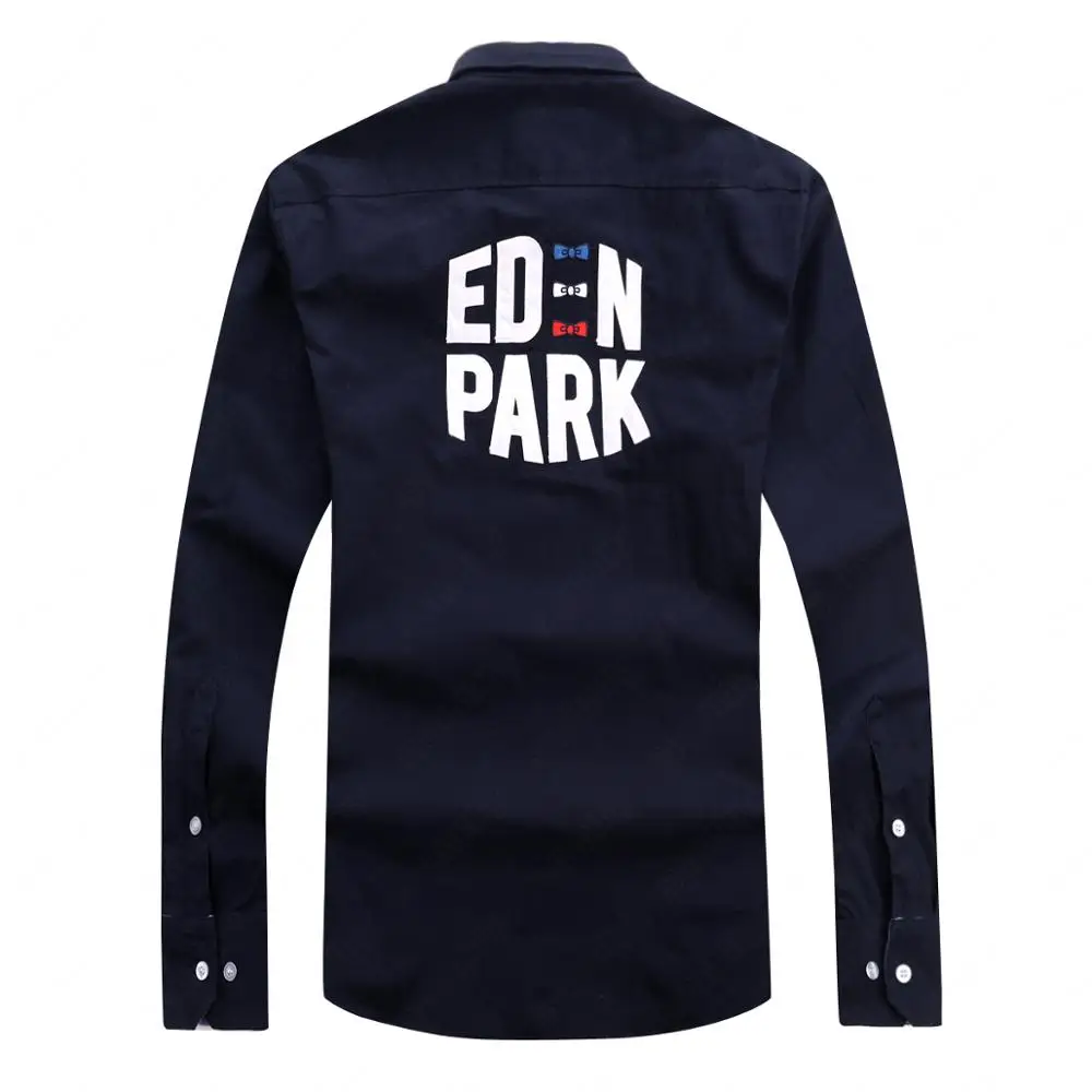 Новинка, мужская рубашка Eden park, хлопок, хорошее качество, Франция, мужская рубашка с высокой вышивкой, модный стиль, большой размер M, l, XL, xxL, 3xl, Edenpark