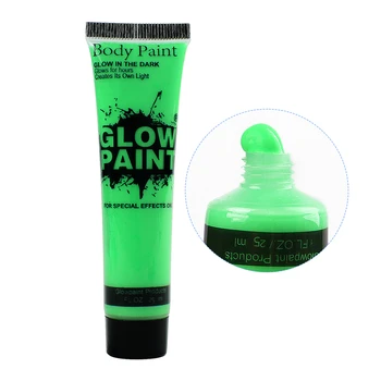 

10ml glow in the dark face painting UV art glitter face body paintings tattoos fashion Festival Halloween makeup elegant body pa