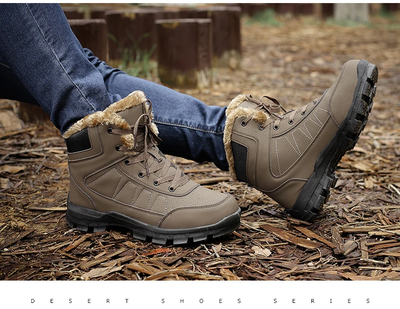 Valstone/зимние мужские ботинки; водонепроницаемые зимние ботинки; мужские теплые плюшевые кроссовки; рабочие ботинки; зимняя обувь из плюша; нескользящая резиновая подошва