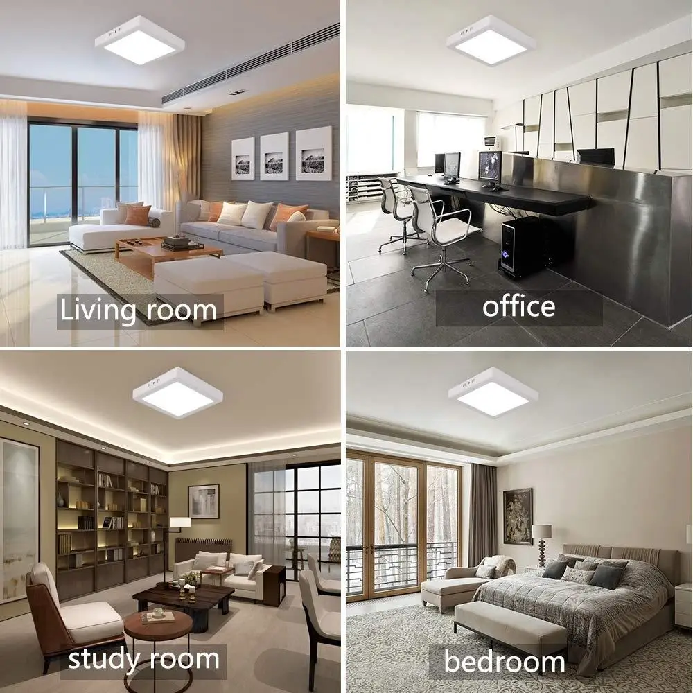 

LED Round Downlight Cold Light Concealed Room Market Led Downlight Sturdy Square 18w Office Flashlight Durable Store Super