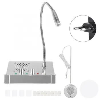 

Dual-way Bank Store Station Window Counter Intercom Interphone System EU 110-240V Counter Interphone