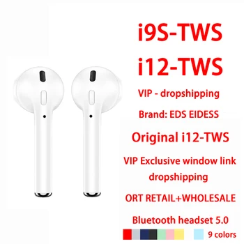 

i12 tws Original Wireless Earphones Bluetooth 5.0 Headphone Headset Pop-up Earbuds Earpiece for xiaomi huawei phone charging box