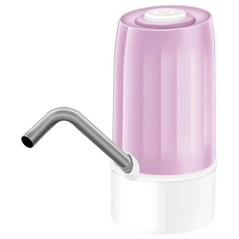 Интеллектуальный автоматический электрический портативный диспенсер для водяного насоса галлон питьевой дозатор для бутылки бесшумный зарядный сенсорный - Цвет: Ordinary pink