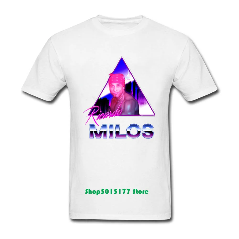 Ricardo Milos аниме Vaporwave эстетические футболки Мужская футболка с принтом хлопковая