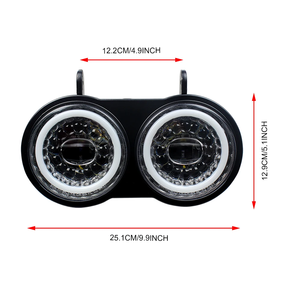 Motorcycle Dual Light LED Headlight for Buell XB Model 2003-2010 - Image 3