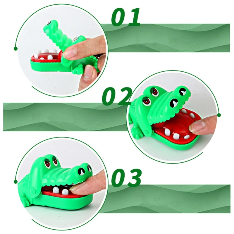 Crocodile Teeth Toys Game for Kids Crocodile Biting Finger Dentist Games Funny Toys Creative Keychain Pendant for Kids