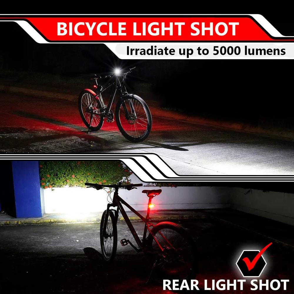RockBros Serie di Luci Anteriore e Posteriore per Bici Faro a LED per Bicicletta RockBros Serie di Luci Anteriore e Posteriore per Bici Faro a LED per Bicicletta