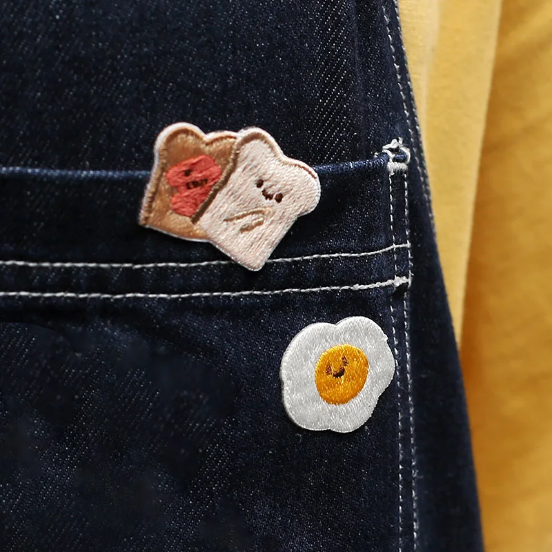 

Mohamm 1PCS Soft Cute Creature Series Embroidery Sticker Girl Creative Kawaii Lovely Bread Ice Cream Sticker Handbook School