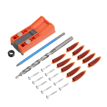 

New 15 Degrees Punch Angle Pocket Hole Jig Woodworking R3 Hole Jig Inclined Hole Locator Positioner Wood Jointing Drill Bit Tool